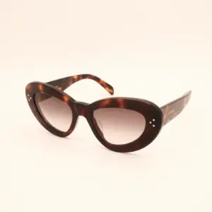 Celine zonnebril met oversized cat-eye montuur in havana schildpad patroon met verloopglazen